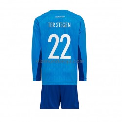Camisola Alemanha ter Stegen 22 Guarda-redes Criança Equipamento Primeiro Copa do Mundo 2022 Manga Comprida
